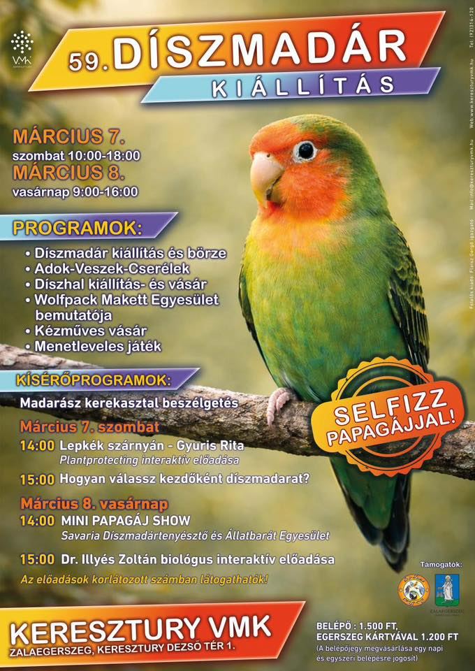 59. Díszmadár Kiállítás – Zalaegerszeg